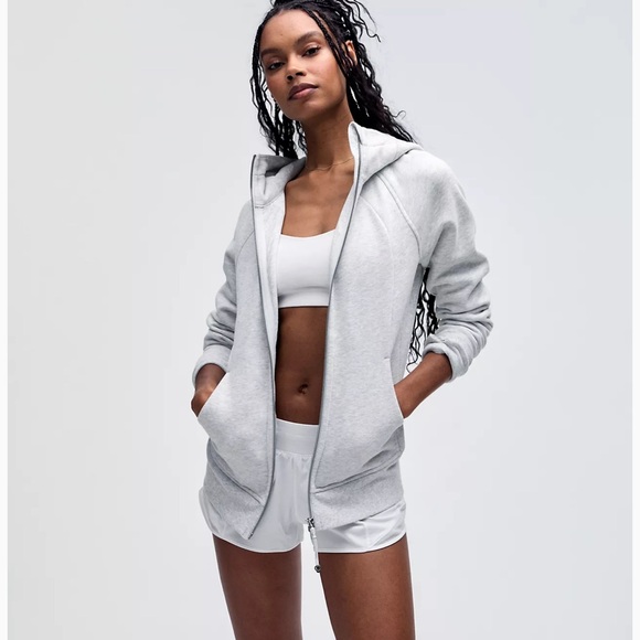 LuLulemon Scuba Full Zip Hoodie Grey- Size 6 - Picture 2 of 5